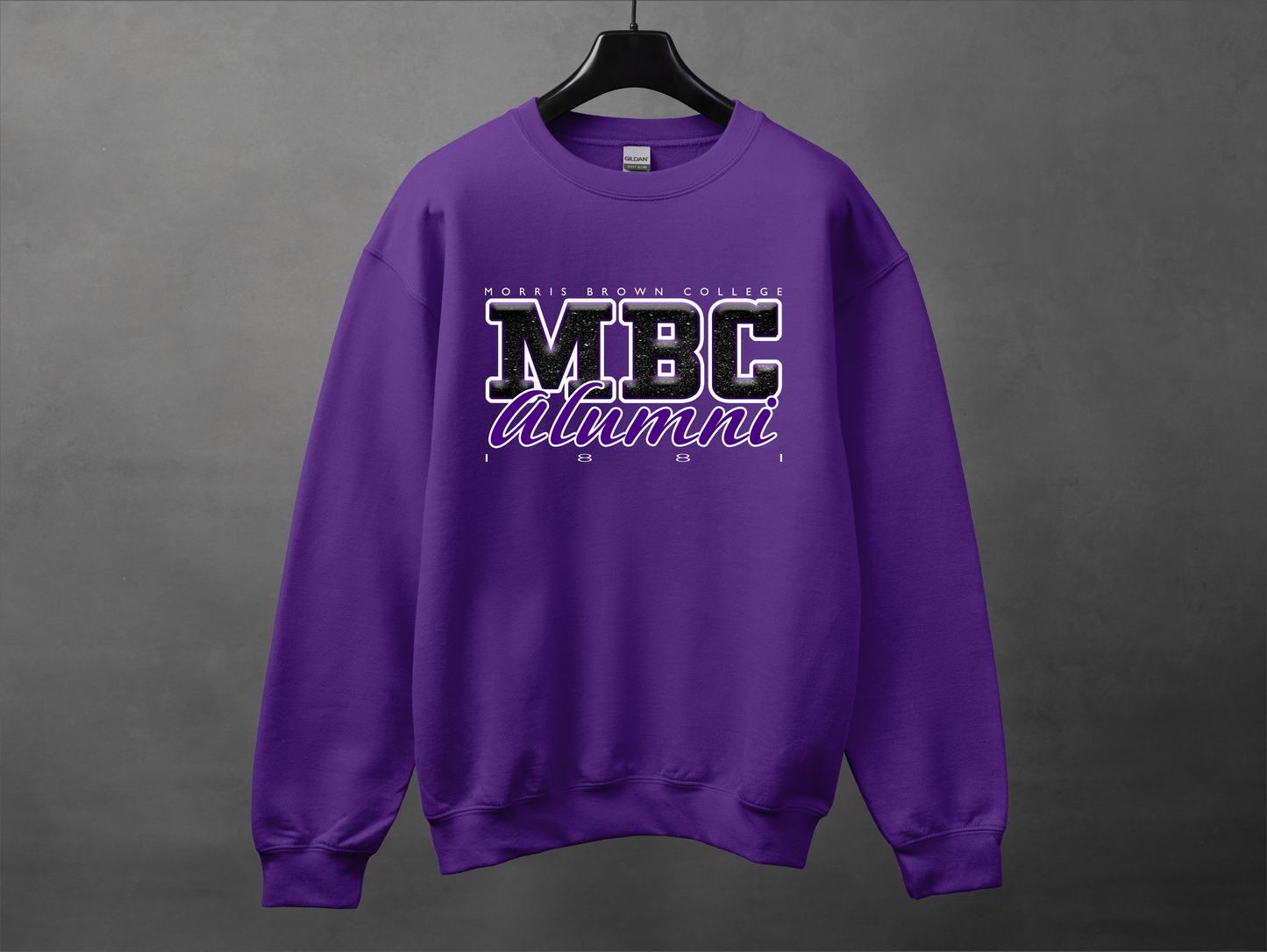 MORRIS BROWN COLLEGE ALUMNI 3D GLITTER PUFF