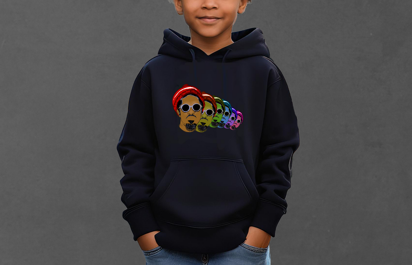 YOUTH GROOVEY STACKS BLACK HOODIE