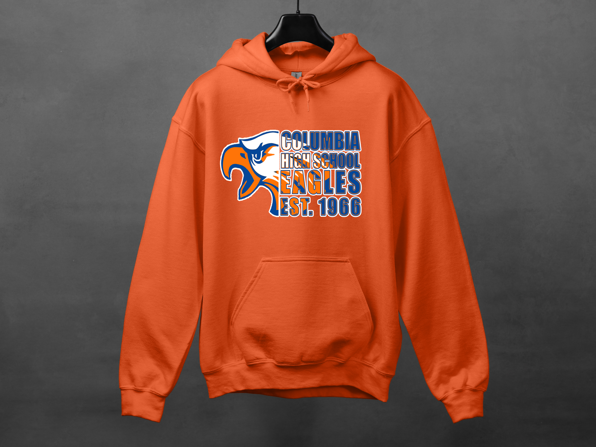COLUMBIA HIGH SCHOOL WAR-EAGLE PRIDE HOODIE S ORANGE HOODIE SWEATSHIRT